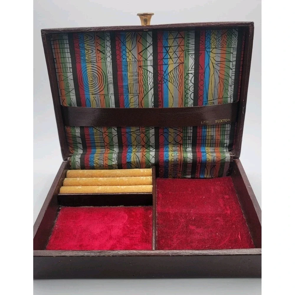 Vintage 1960's Lord Buxton Men's Royal Crest Jewelry/Trinket ‎ Box Large